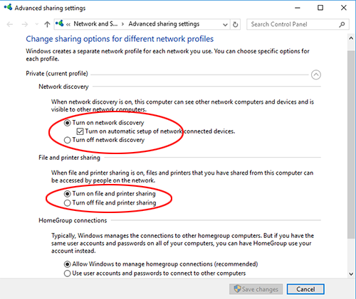 Ethernet settings in Windows 10