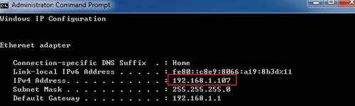 Eine Windows-IP-Adresse mit ipconfig finden